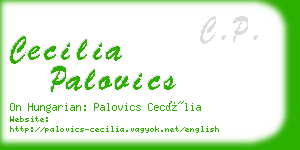 cecilia palovics business card